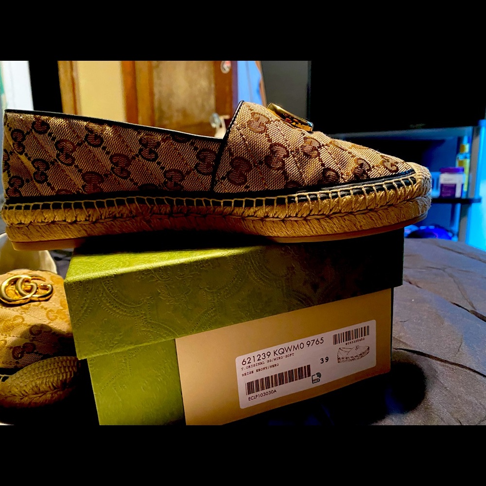 Women's GG matelassé canvas espadrille
